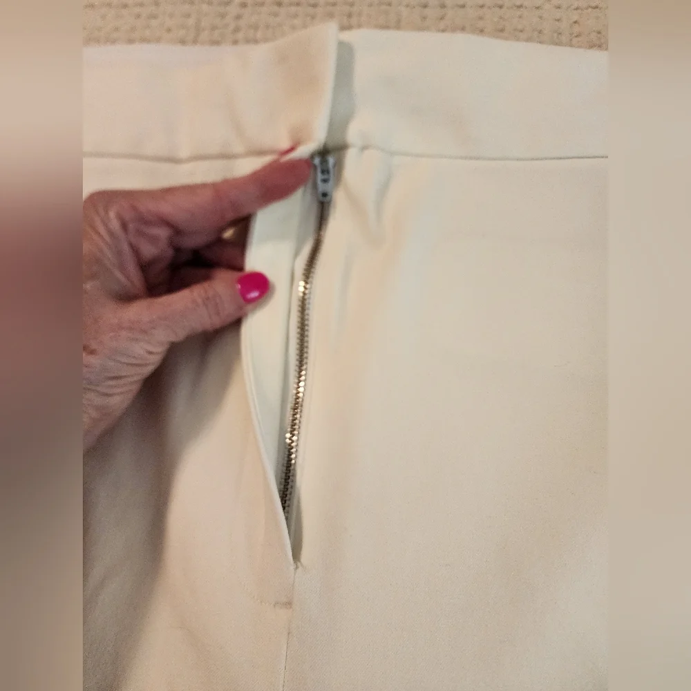 Derek Lam IO Crosby Cream Flare Pants $365 Old Money Quiet Luxury Sz 20 NWT - Picture 13 of 15